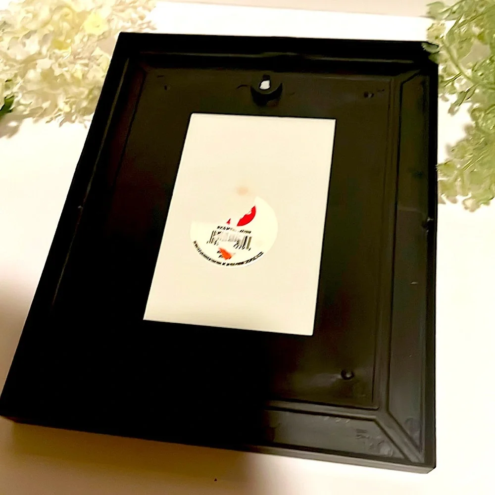 Nwt mirror beautiful style black trim 8”x 10” light weight ready to hang on wall